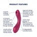 Вакуумний кліторальний стимулятор Satisfyer Curvy Trinity 1 Red ,