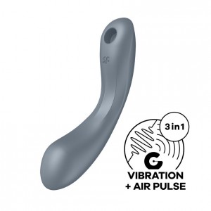 Вакуумний кліторальний стимулятор Satisfyer Curvy Trinity 1 Bluegrey
