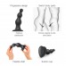 Насадка для страпона Strap-On-Me Dildo Plug Beads Black L , ,