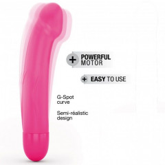 Вибратор Dorcel Real Vibration M Magenta 2.0, диаметр 3,7см, перезаряжается, для точки G, водостой