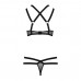 Комплект белья HAGAR SET black S/M - Passion Exclusive: стрэпы: трусики и лиф , Комплекти білизни,