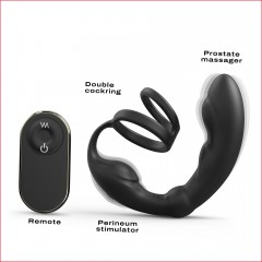 Массажер простаты Dorcel P-Ring с эрекционным кольцом и пультом ДУ
