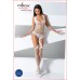 Бодістокінг Passion BS060 white, комбінезон, імітація трусиків і гольфів , Комбінезони,