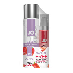 Комплект System JO GWP - Agape 120 ml & Oral Delight - Strawberry 30 мл