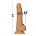 Фалоімітатор ADDICTION - 8" DUAL DENSITY SILICONE DILDO - CARAMEL ,