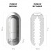 Мастурбатор Tenga Flip Zero Electronic Vibration White, змінна інтенсивність, розкладний , Вагіни та Мастурбатори, Tenga (Японія)