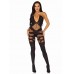 Leg Avenue Illusion halter bodystocking Black O/S , ,