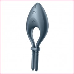 Эрекционное смарт виброкольцо ласо с регулировкой размера Satisfyer Bullseye Dark Blue
