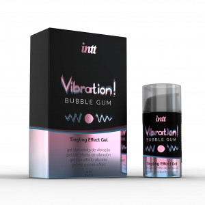 Рідкий вібратор Intt Vibration Bubble Gum (15 мл) (м'ята упаковка)
