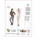 Бодістокінг Passion BS042 white, комбінезон, довгий рукав, закрите плече , Комбінезони, Passion (Польща)