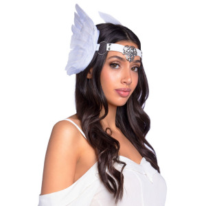 Leg Avenue Feather headband White