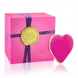 Вибратор-сердце Rianne S: Heart Vibe Rose, 10 режимов работы, медицинский силикон, подарочная упаковка