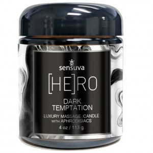 Масажна свічка Sensuva [HE]RO Dark Temptation Massage Oil Candle 113г