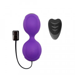 Вагинальные шарики с вибрацией Adrien Lastic Kegel Vibe Purple, диаметр 3,7 см
