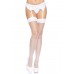 Leg Avenue Backseam Thigh Highs OS White ,