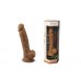 Фалоімітатор SilexD Johnny Caramel (MODEL 1 size 7in), двошаровий, силікон + Silexpan, діаметр 3,8см , Фалоімітатори,
