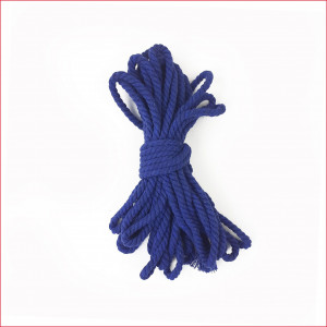 Бавовняна мотузка BDSM 8 метрів, 6 мм, колір синій