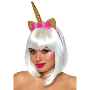 Leg Avenue Golden unicorn flower headband