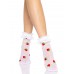 Leg Avenue Strawberry ruffle top anklets , ,