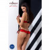 Комплект белья CHERRY SET OpenBra red L/XL - Passion Exclusive: открытый лиф, трусики-юбочка , Комплекты белья