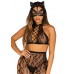 Leg Avenue Vegan leather studded catmask Black , ,