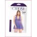 Кружевной пеньюар с открытой спиной и стринги Fantasy Lingerie, XL/ХХL (черный) , Секси белье