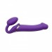 Безремневой страпон с вибрацией Strap-On-Me Vibrating Violet L, диаметр 3,7см, пульт ДУ, регулируемы , Страпоны