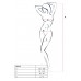 Бодистокинг Passion BS046 white, комбинезон с имитацией чулок , Комбинезоны