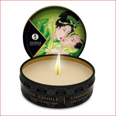 Массажная свеча Shunga Mini Massage Candle – Exotic Green Tea (30 мл) с афродизиаками
