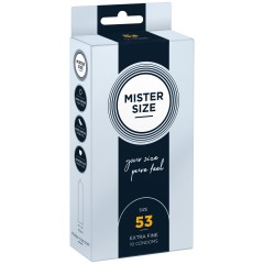 Презервативи Mister Size - pure feel - 53 (10 condoms), товщина 0,05 мм (м'ята упаковка!!!)