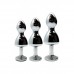 Анальна пробка Wooomy Lollypop Double Ball Metal Plug Red S ,