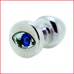 Анальна пробка Diogol Anni R Eye Silver Кристал 30 мм, кристал Swarovski у вигляді ока