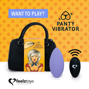 Вибратор в трусики FeelzToys Panty Vibrator Purple с пультом дистанционного управления, 6 режимов работы.