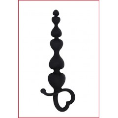 Анальні буси MAI Attraction Toys №79 Black, довжина 18 см, діаметр 3,1 см
